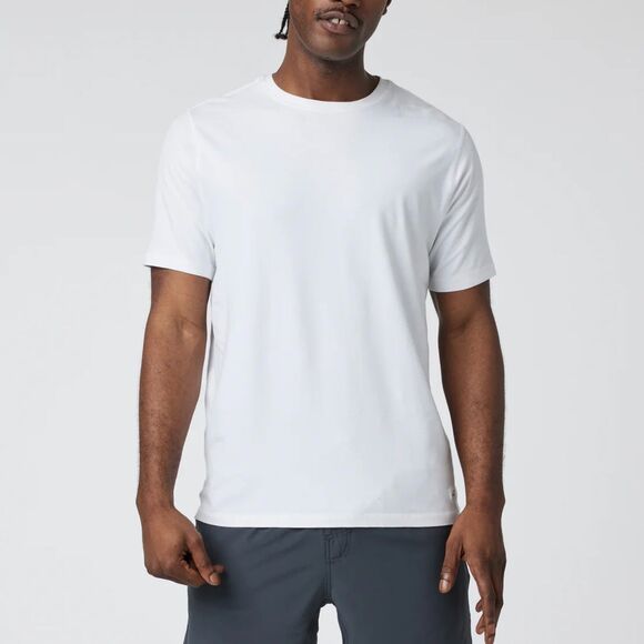 NEW Vuori Men's Tuvalu Tee in White Ultra Soft Pima Cotton Size Large - Picture 1 of 7